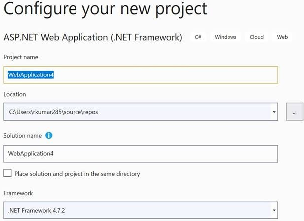 Configure your new project